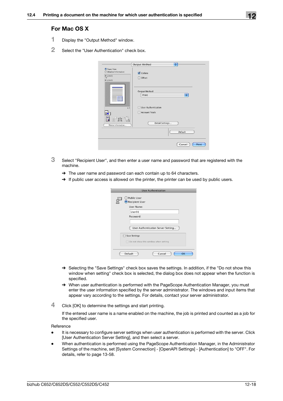 For mac os x, For mac os x -18 | Konica Minolta BIZHUB C652DS User Manual | Page 167 / 312