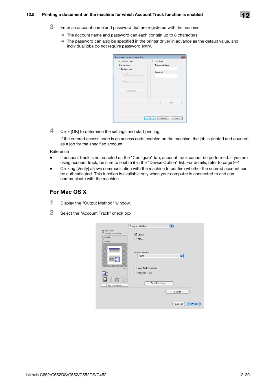 For mac os x, For mac os x -20 | Konica Minolta BIZHUB C652DS User Manual | Page 169 / 312