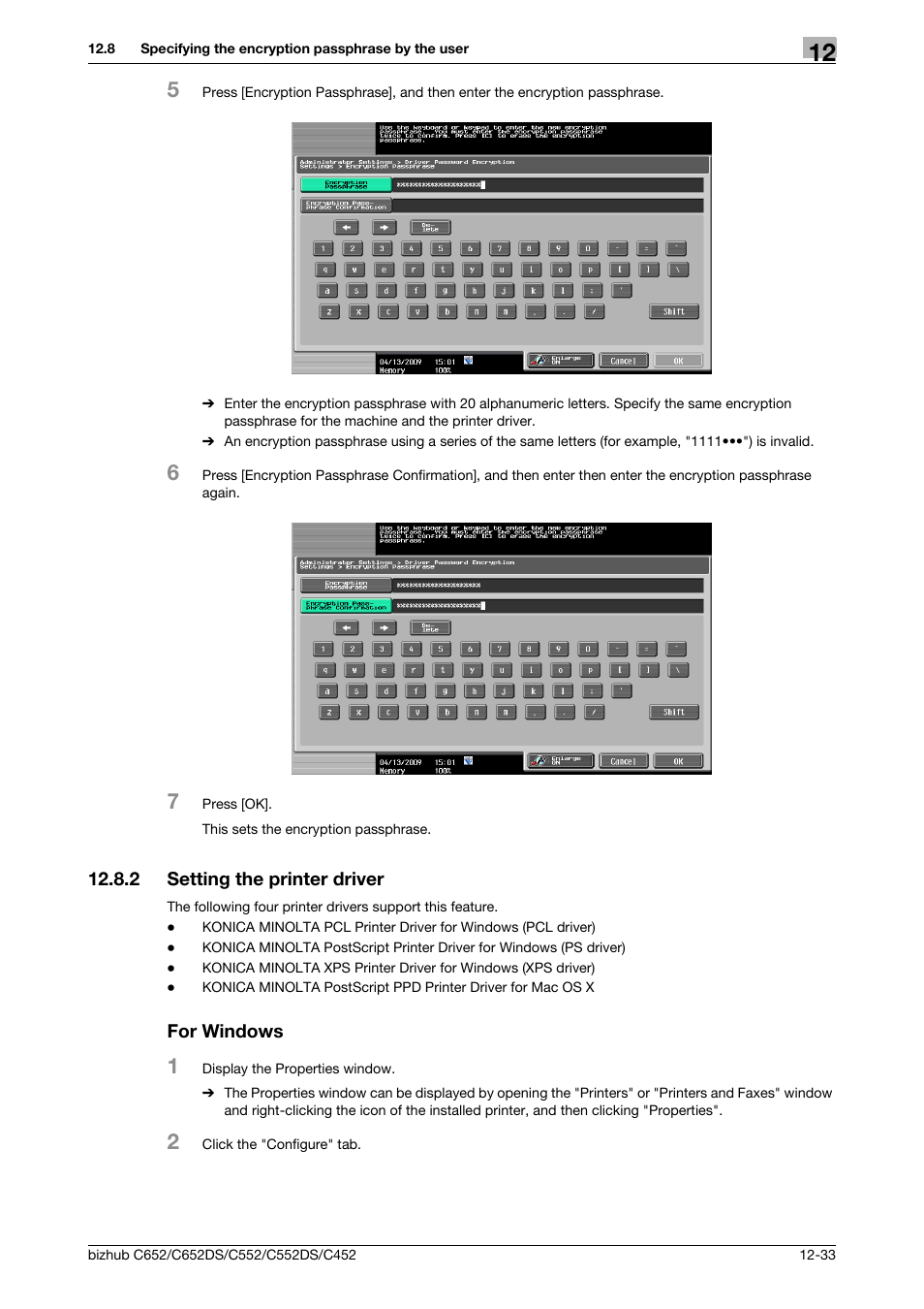 2 setting the printer driver, For windows, Setting the printer driver -33 for windows -33 | Konica Minolta BIZHUB C652DS User Manual | Page 182 / 312