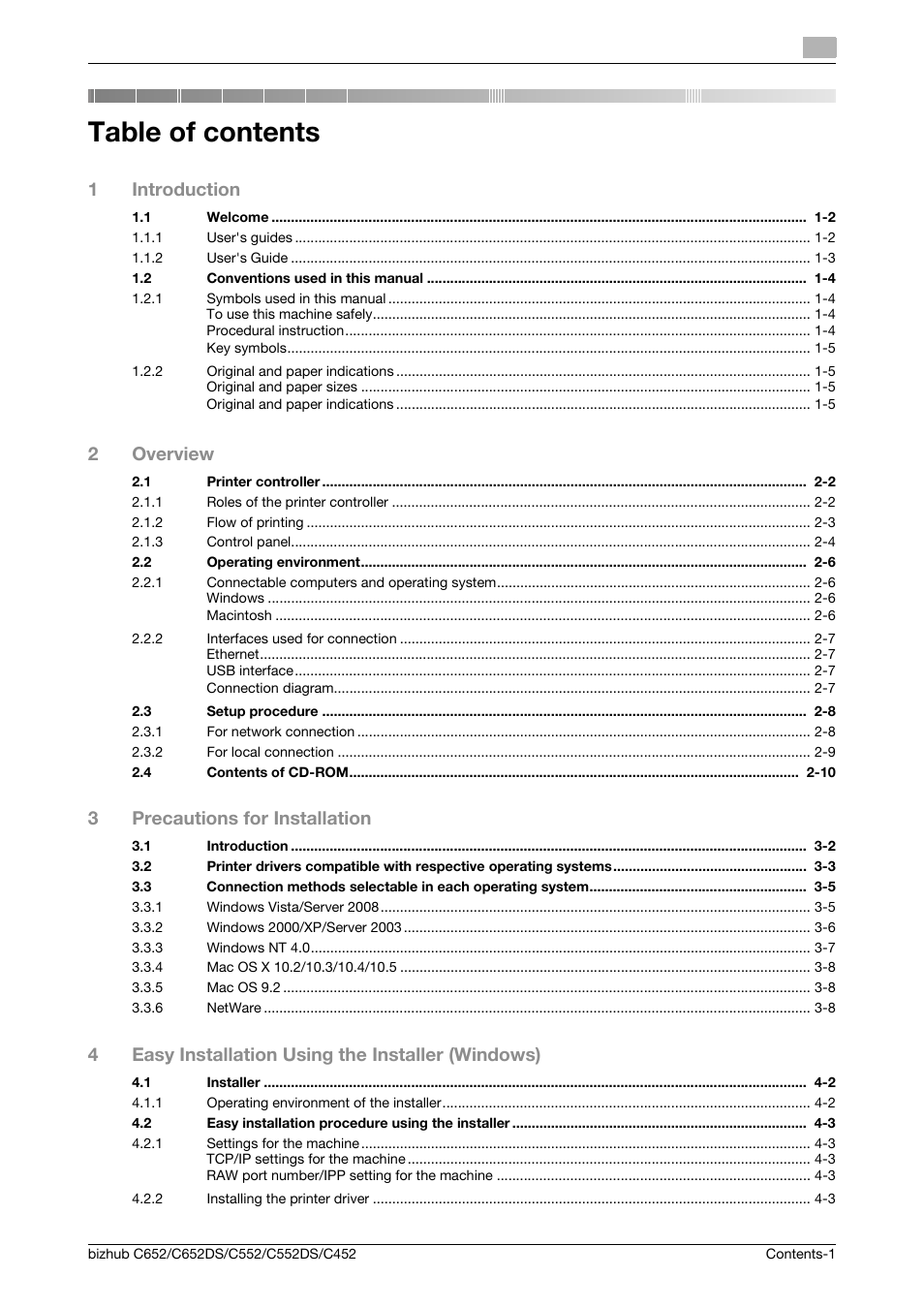 Konica Minolta BIZHUB C652DS User Manual | Page 2 / 312