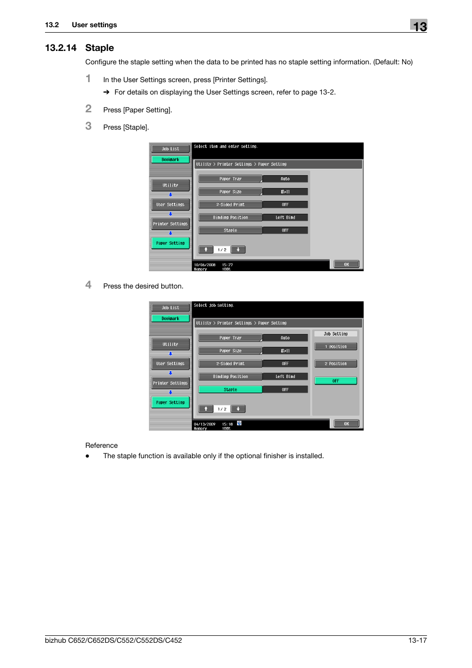 14 staple, Staple -17 | Konica Minolta BIZHUB C652DS User Manual | Page 211 / 312