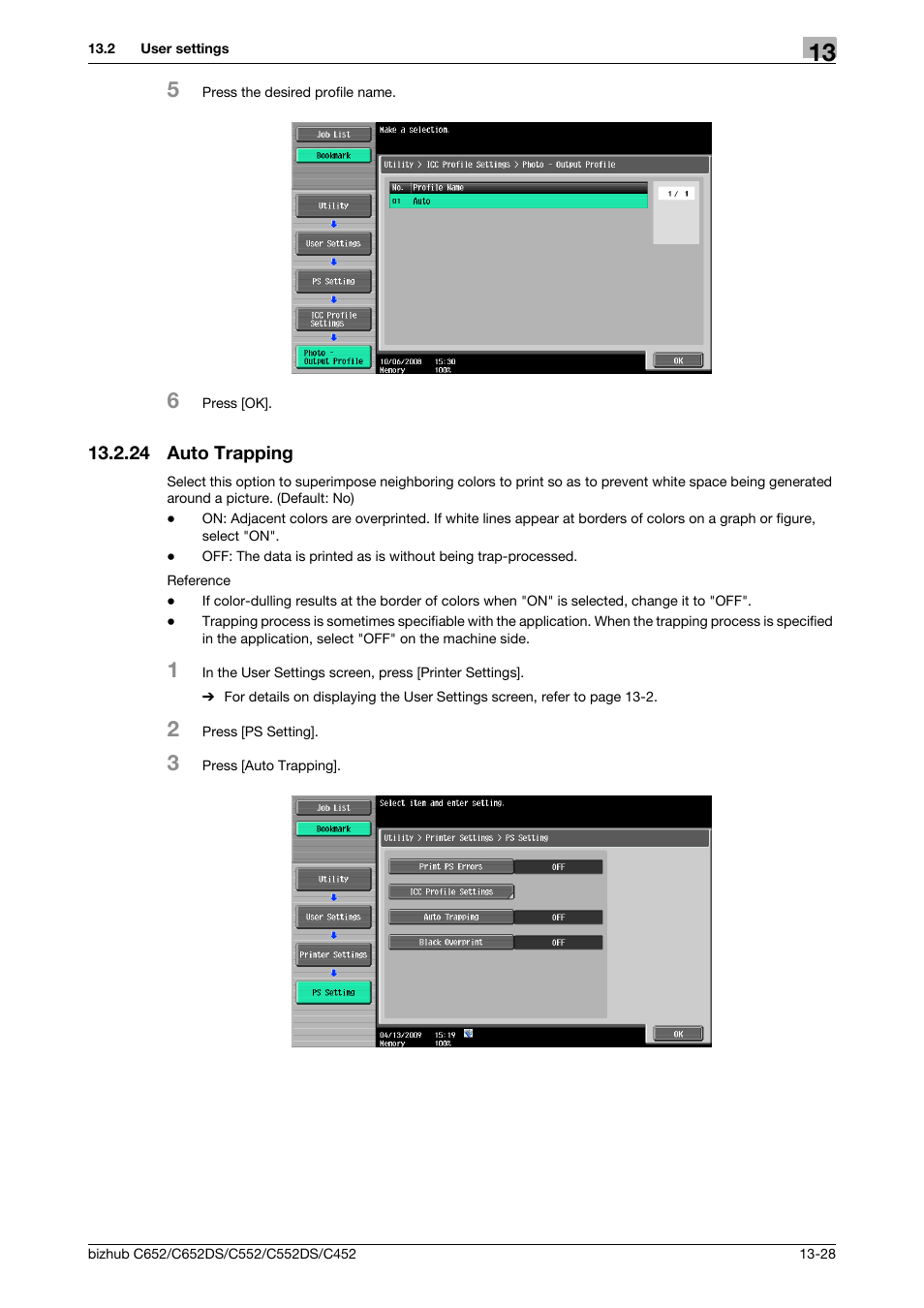 24 auto trapping, Auto trapping -28 | Konica Minolta BIZHUB C652DS User Manual | Page 222 / 312