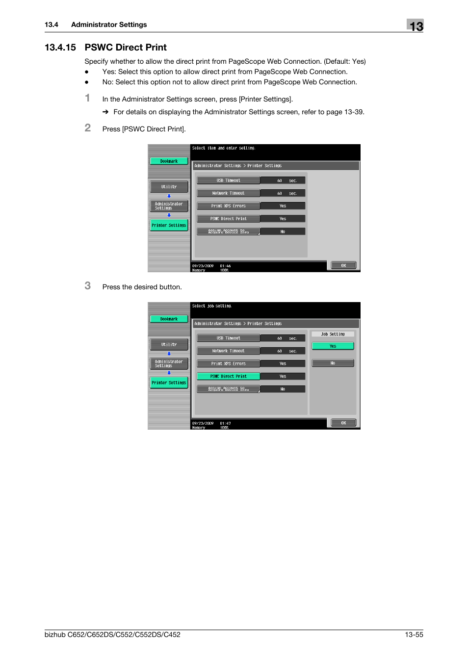 15 pswc direct print, Pswc direct print -55 | Konica Minolta BIZHUB C652DS User Manual | Page 249 / 312