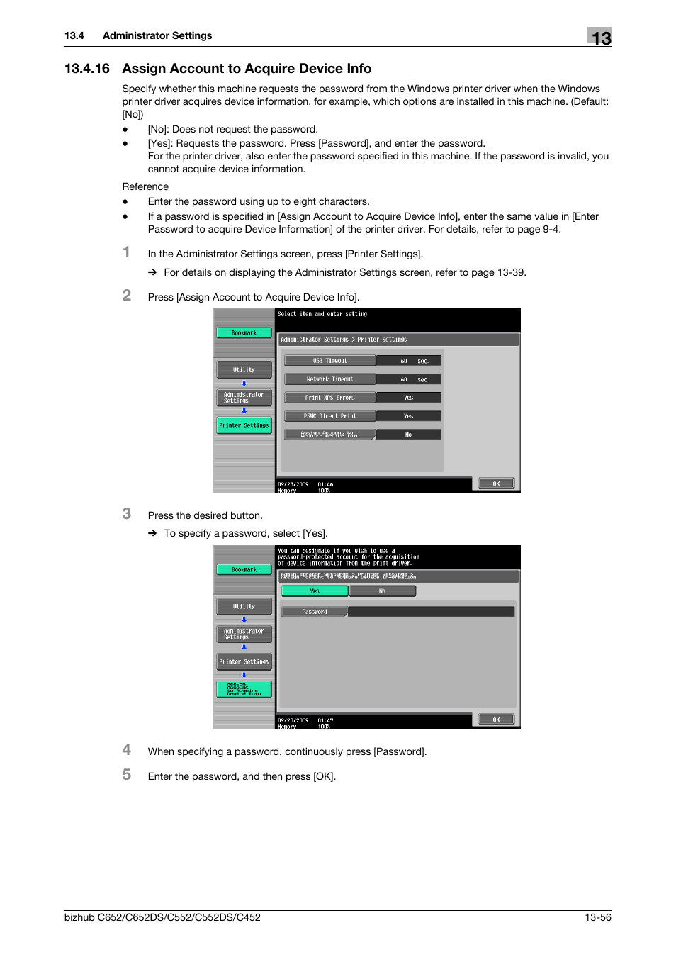 16 assign account to acquire device info, Assign account to acquire device info -56 | Konica Minolta BIZHUB C652DS User Manual | Page 250 / 312