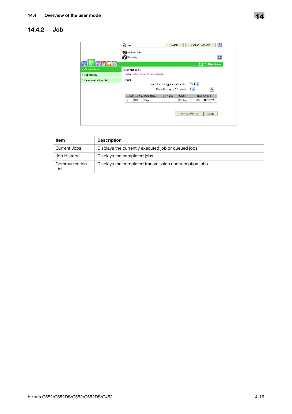 2 job, Job -16 | Konica Minolta BIZHUB C652DS User Manual | Page 271 / 312