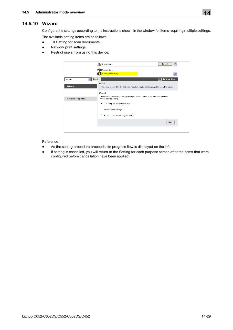 10 wizard, Wizard -29 | Konica Minolta BIZHUB C652DS User Manual | Page 284 / 312