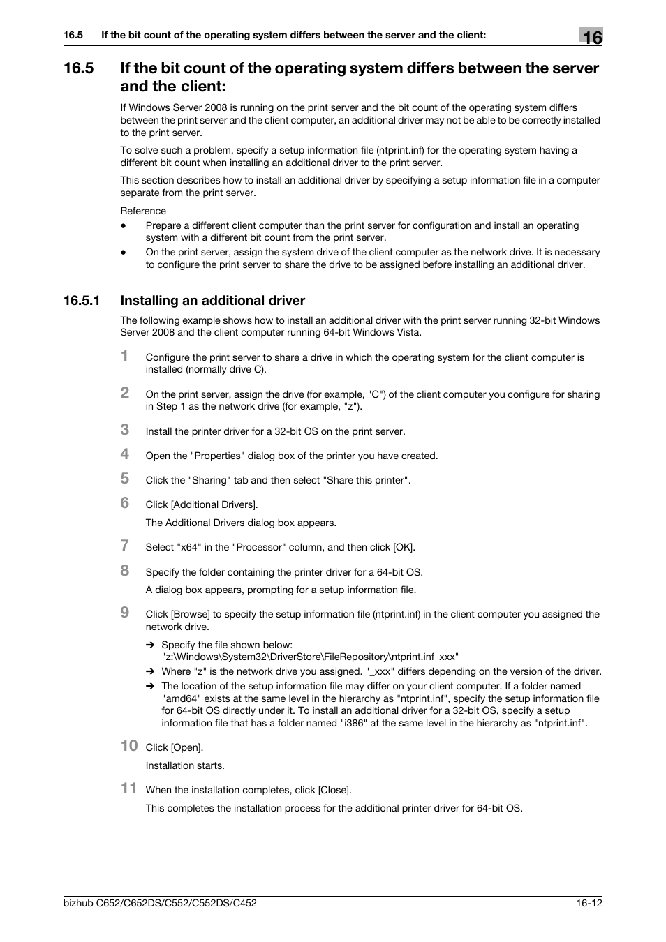 1 installing an additional driver, Installing an additional driver -12 | Konica Minolta BIZHUB C652DS User Manual | Page 301 / 312