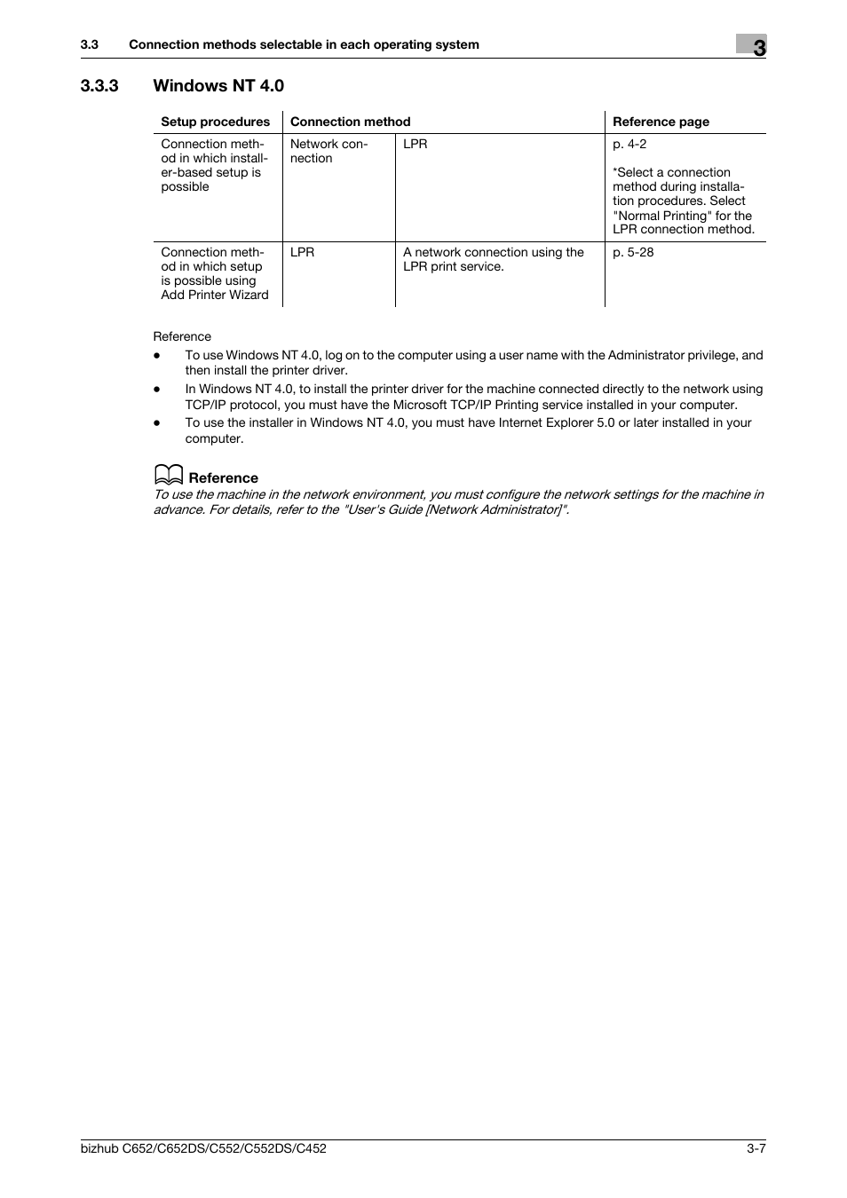 3 windows nt 4.0, Windows nt 4.0 -7 | Konica Minolta BIZHUB C652DS User Manual | Page 31 / 312