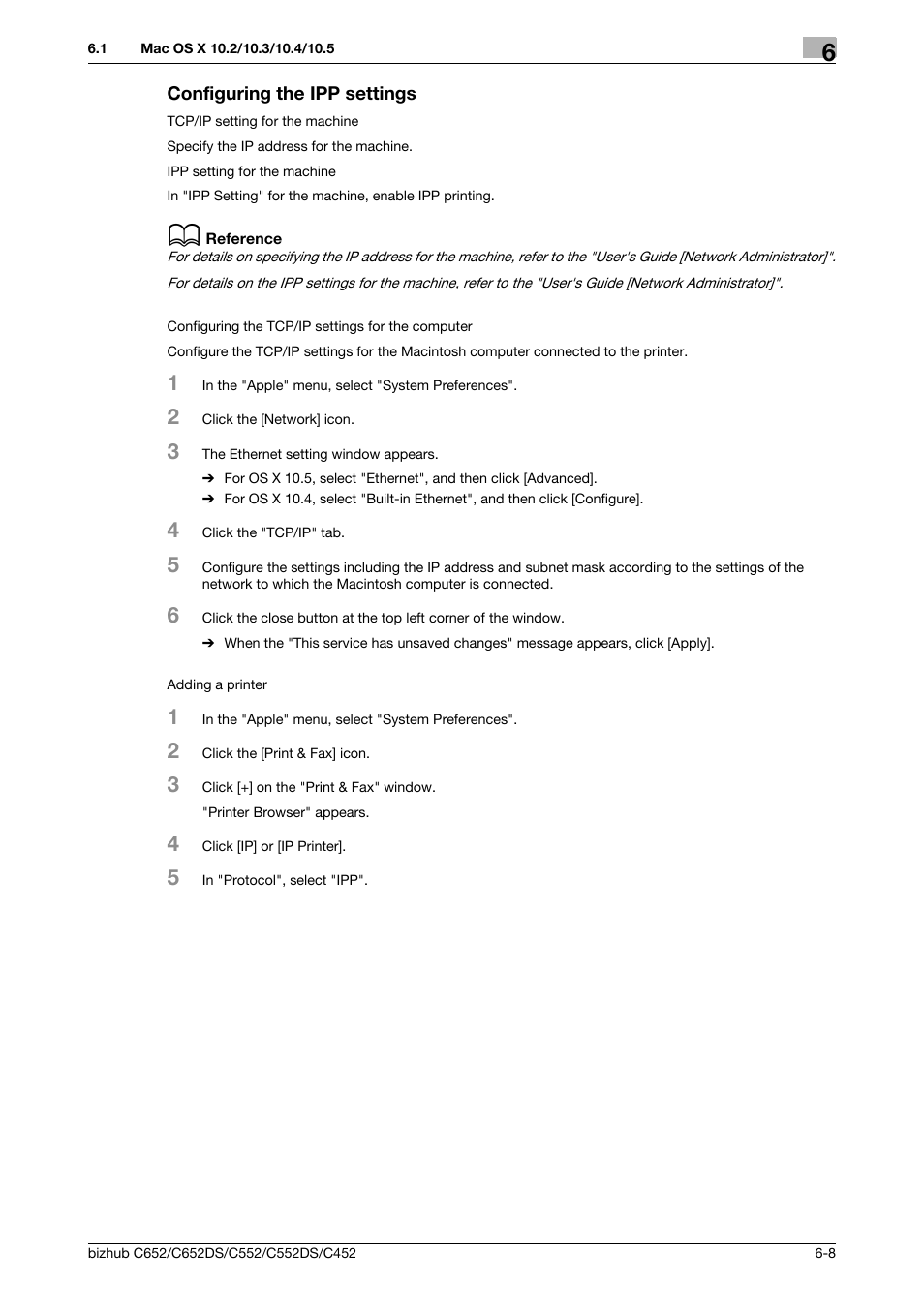 Configuring the ipp settings, Configuring the ipp settings -8 | Konica Minolta BIZHUB C652DS User Manual | Page 75 / 312