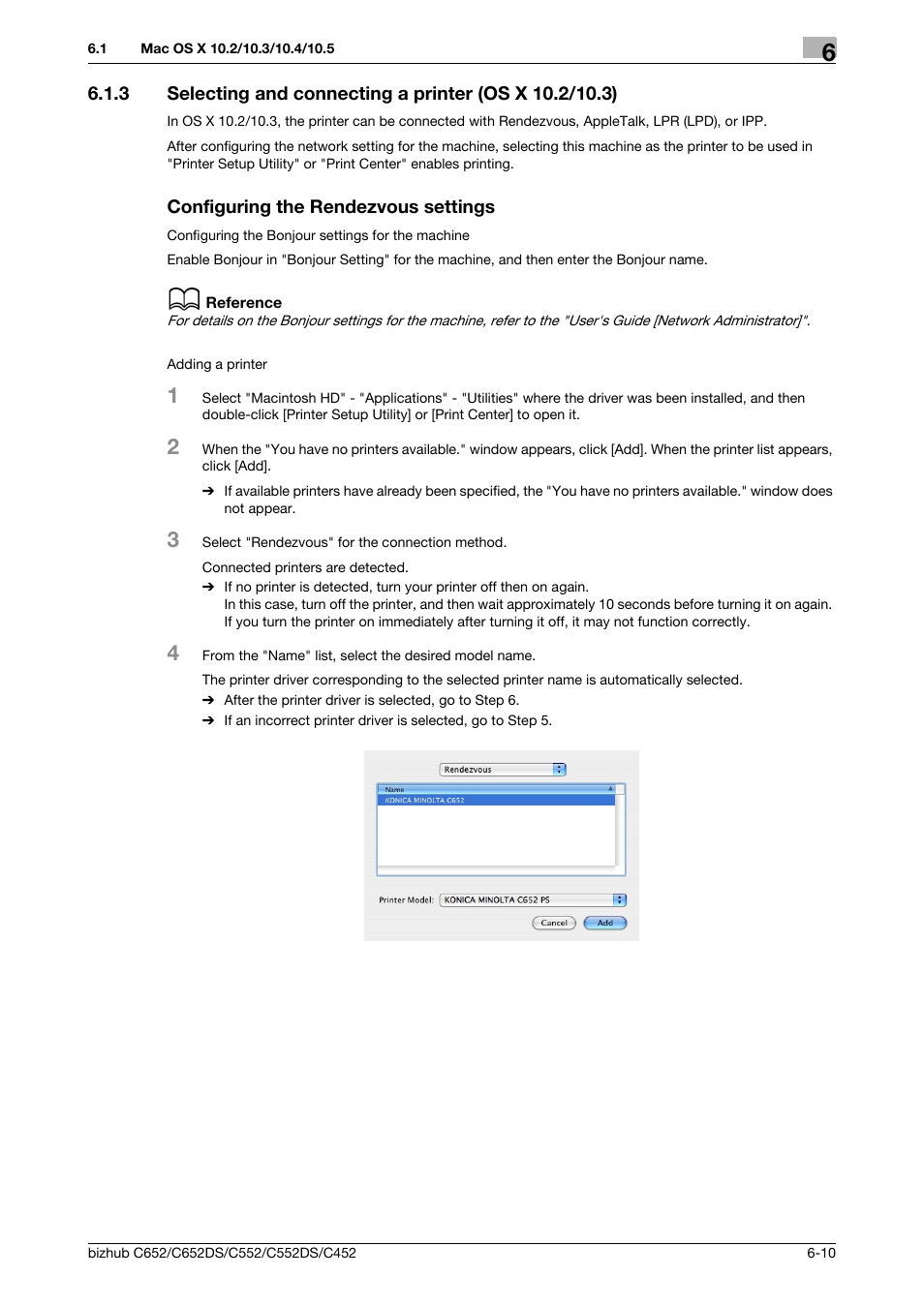 Configuring the rendezvous settings | Konica Minolta BIZHUB C652DS User Manual | Page 77 / 312