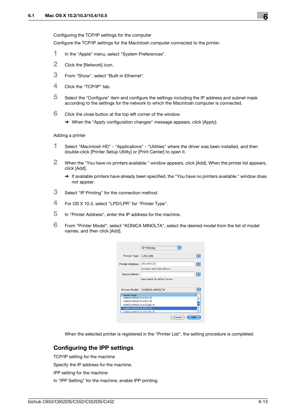 Configuring the ipp settings, Configuring the ipp settings -13 | Konica Minolta BIZHUB C652DS User Manual | Page 80 / 312