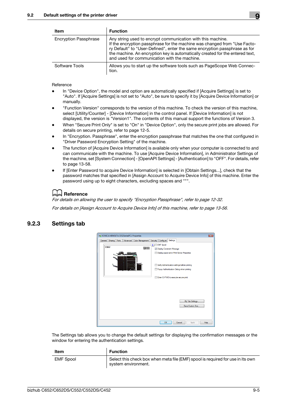 3 settings tab, Settings tab -5 | Konica Minolta BIZHUB C652DS User Manual | Page 95 / 312