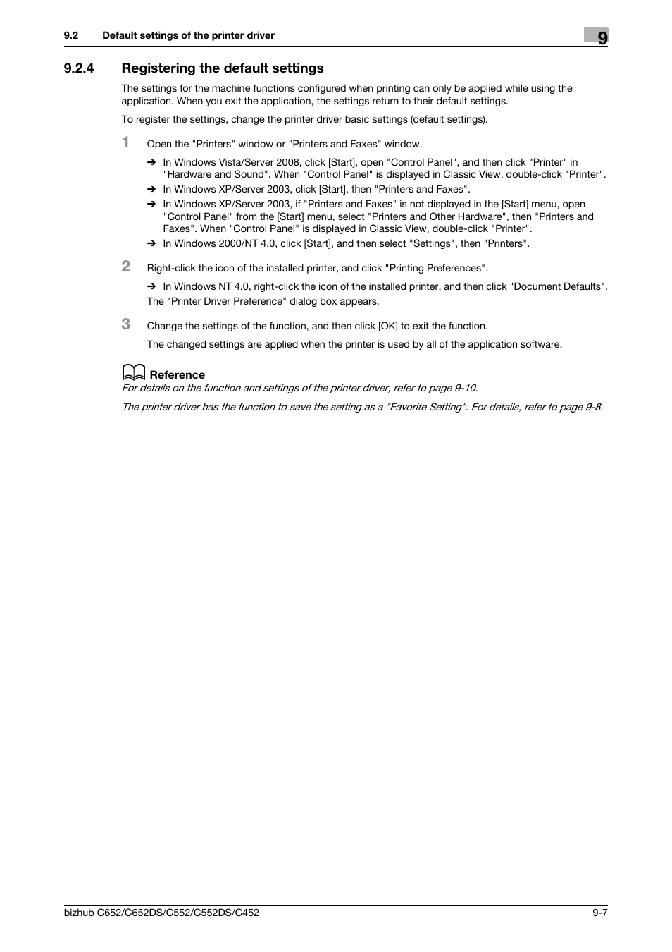 4 registering the default settings, Registering the default settings -7 | Konica Minolta BIZHUB C652DS User Manual | Page 97 / 312