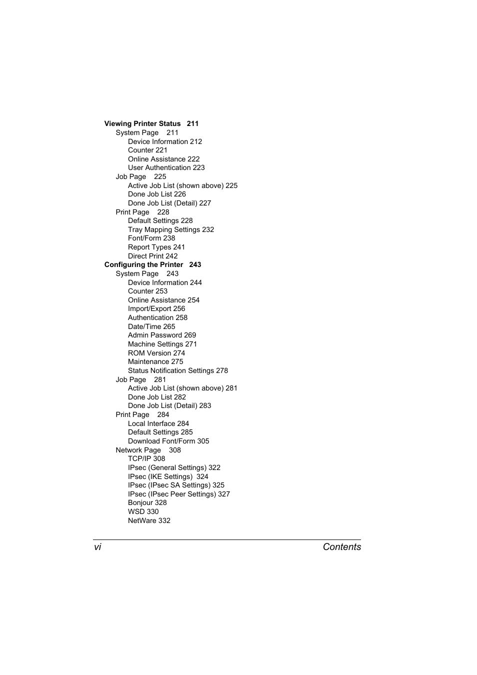 Contents vi | Konica Minolta pagepro 5650 User Manual | Page 16 / 394