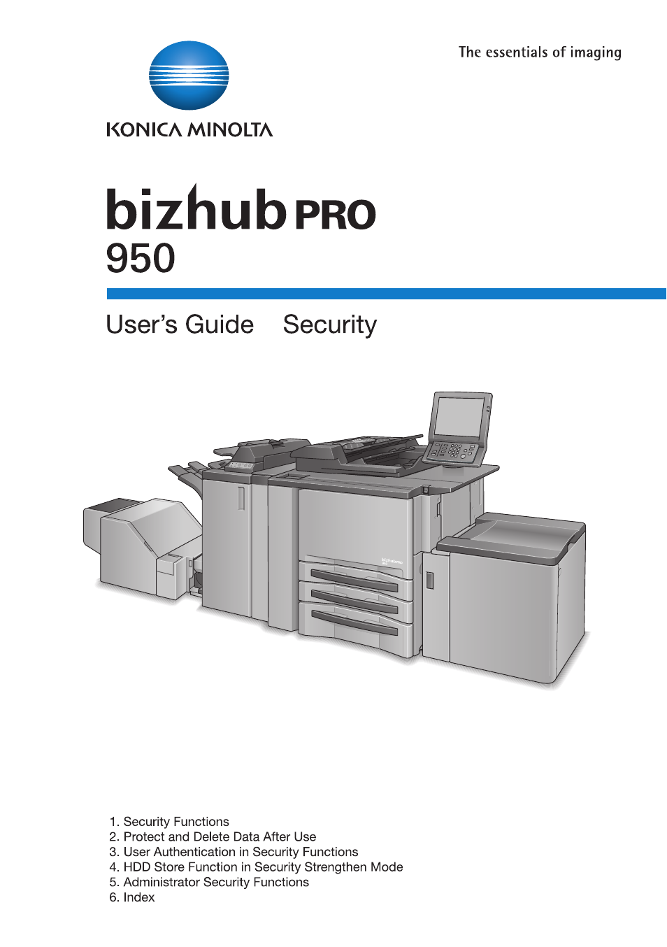 Konica Minolta bizhub PRO 950 User Manual | 82 pages