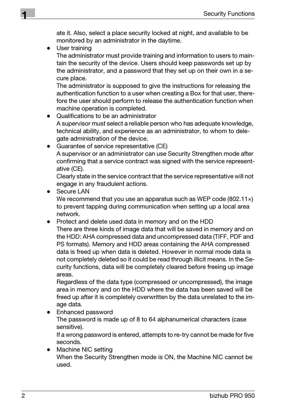 Konica Minolta bizhub PRO 950 User Manual | Page 10 / 82