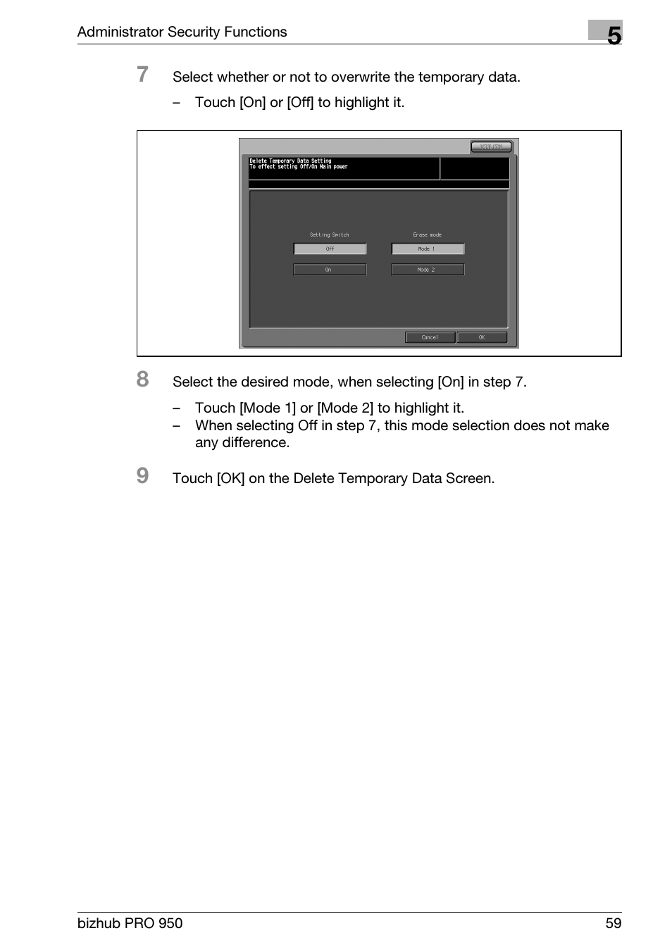 Konica Minolta bizhub PRO 950 User Manual | Page 67 / 82