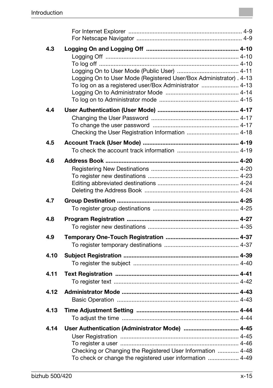 Konica Minolta bizhub 500 User Manual | Page 16 / 412