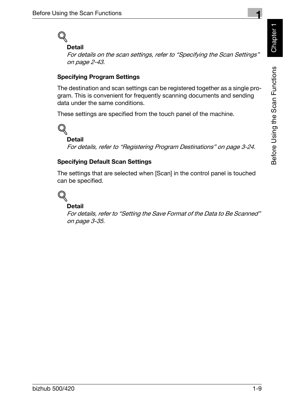 Konica Minolta bizhub 500 User Manual | Page 32 / 412