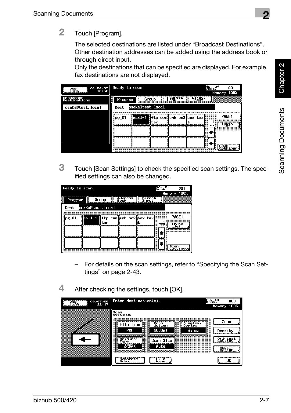 Konica Minolta bizhub 500 User Manual | Page 42 / 412