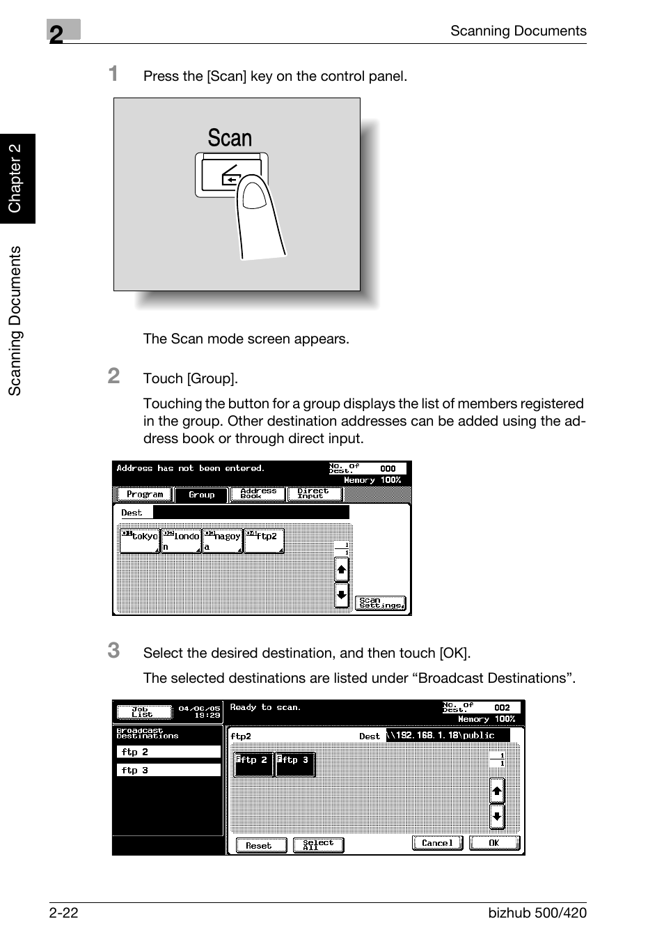 Scan | Konica Minolta bizhub 500 User Manual | Page 57 / 412