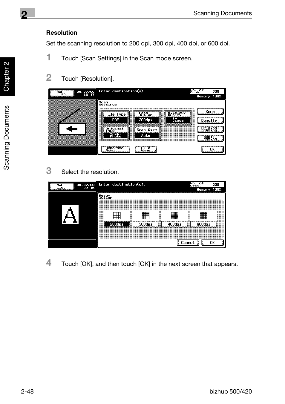 Resolution -48 | Konica Minolta bizhub 500 User Manual | Page 83 / 412