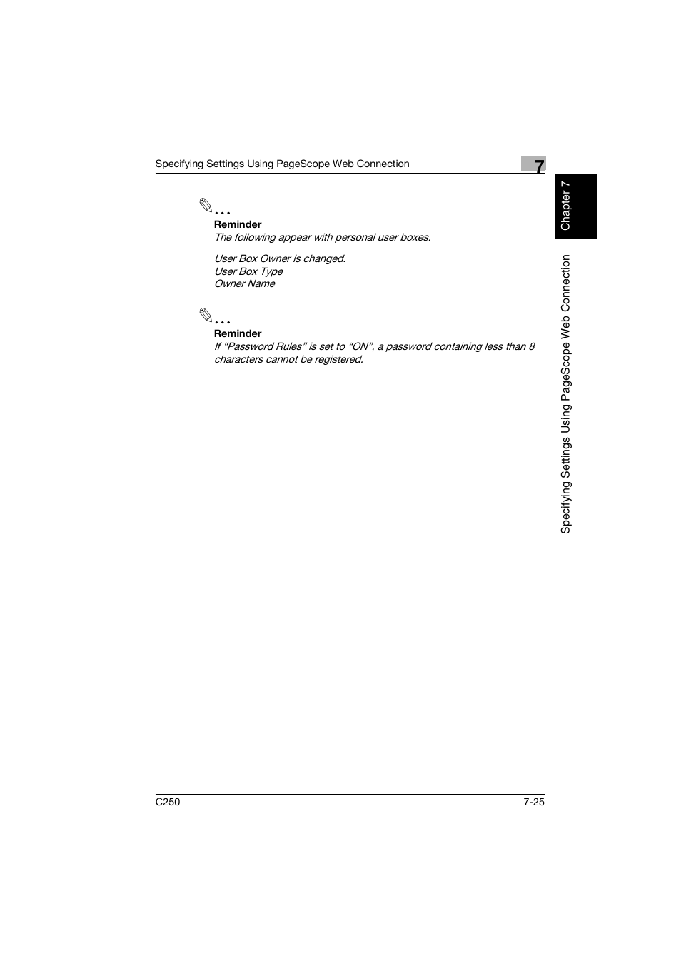 Konica Minolta bizhub C250 User Manual | Page 178 / 194