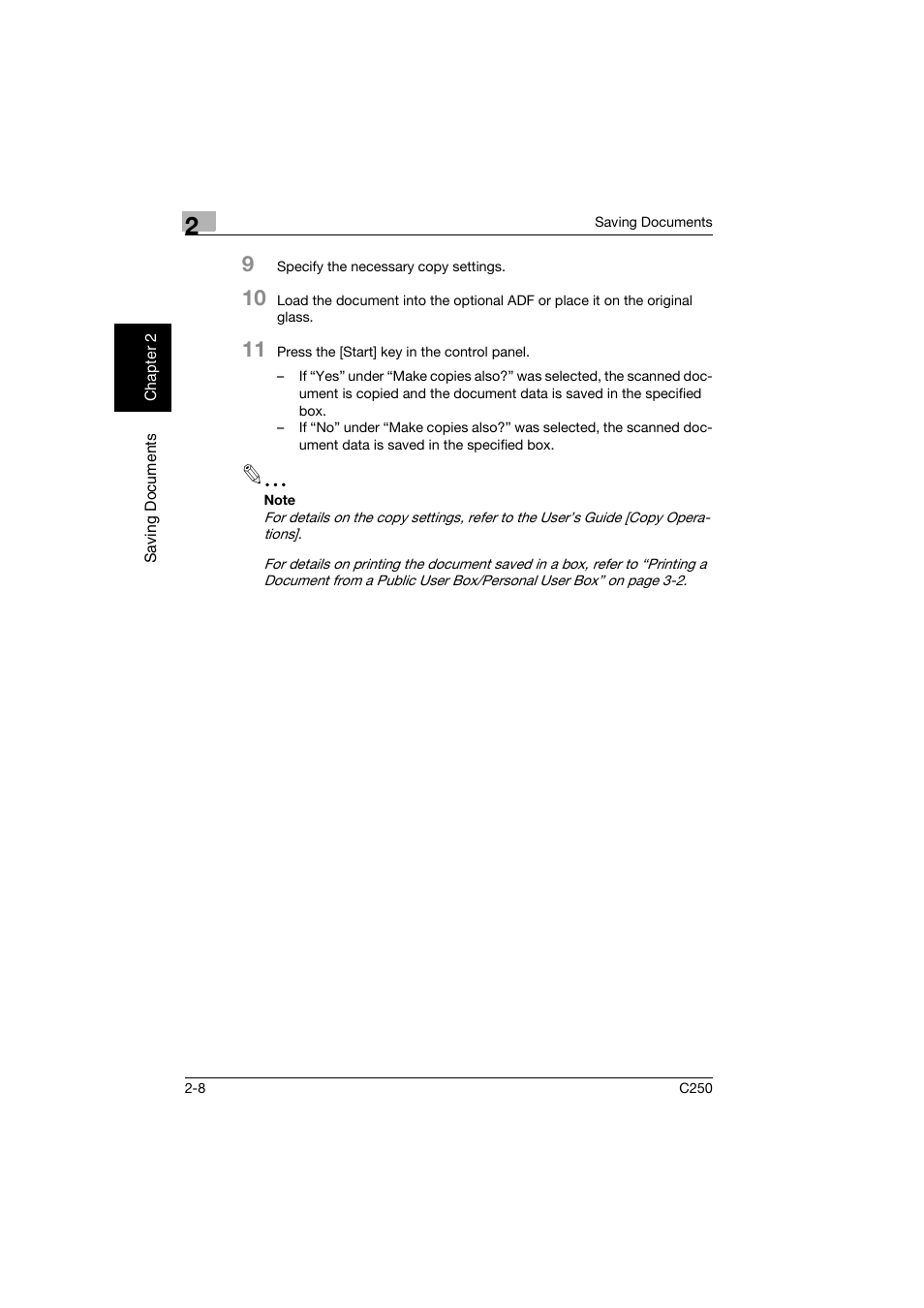 Konica Minolta bizhub C250 User Manual | Page 31 / 194