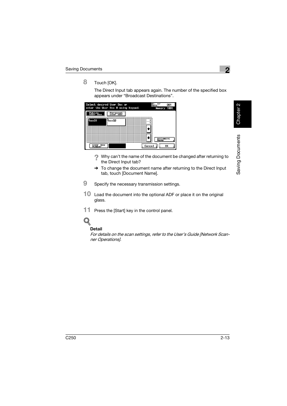Konica Minolta bizhub C250 User Manual | Page 36 / 194
