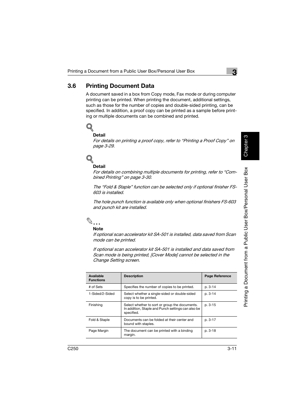 6 printing document data, Printing document data -11 | Konica Minolta bizhub C250 User Manual | Page 48 / 194