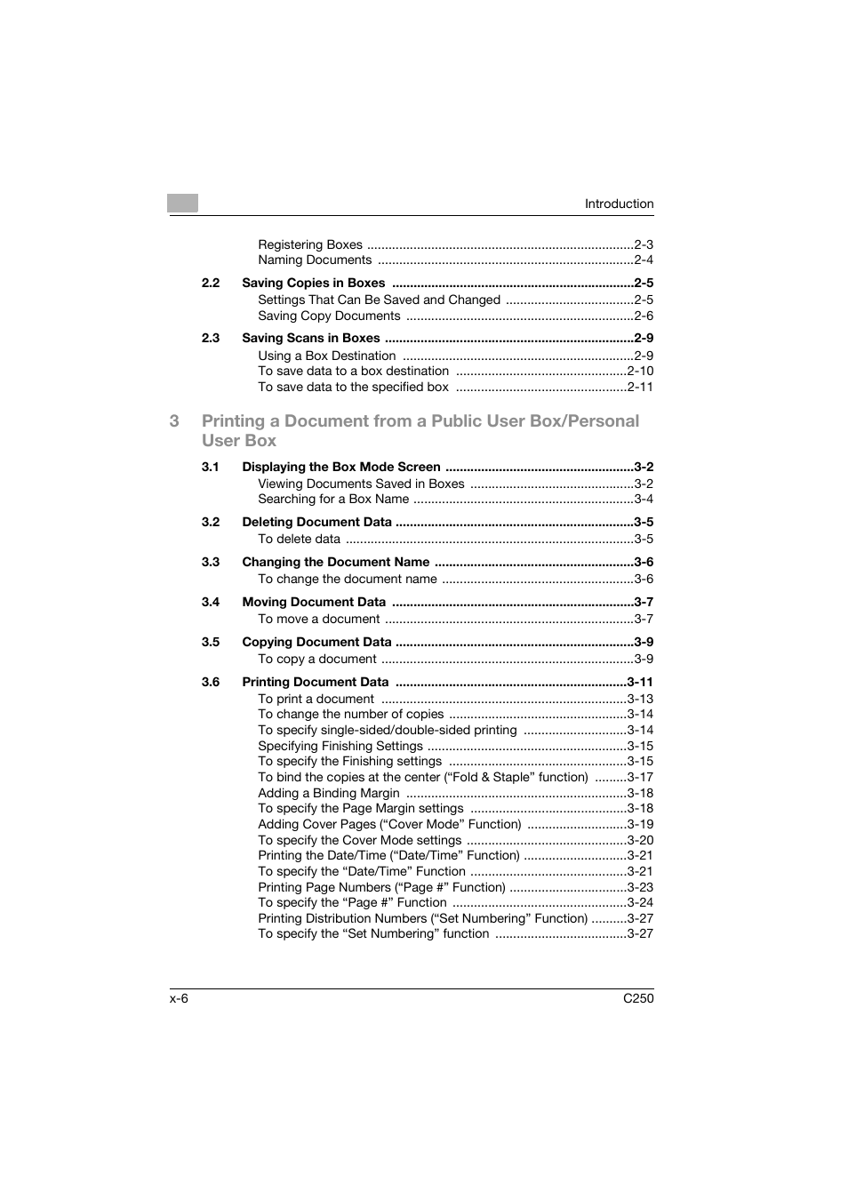 Konica Minolta bizhub C250 User Manual | Page 7 / 194