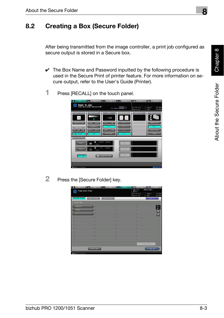 2 creating a box (secure folder), Creating a box (secure folder) -3 | Konica Minolta bizhub PRO 1200 User Manual | Page 148 / 170