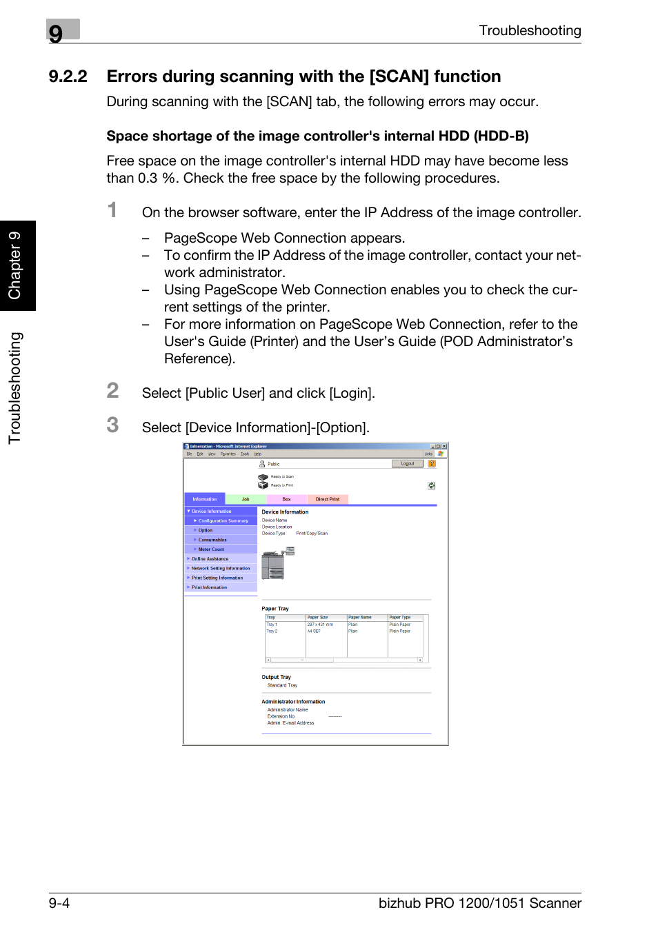 2 errors during scanning with the scan function, Errors during scanning with the [scan] function -4 | Konica Minolta bizhub PRO 1200 User Manual | Page 157 / 170