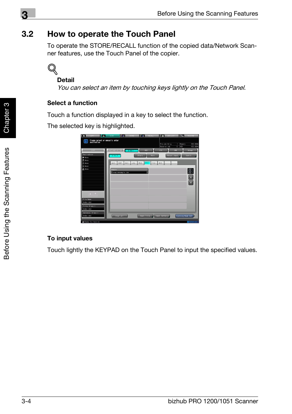 2 how to operate the touch panel, How to operate the touch panel -4 | Konica Minolta bizhub PRO 1200 User Manual | Page 23 / 170