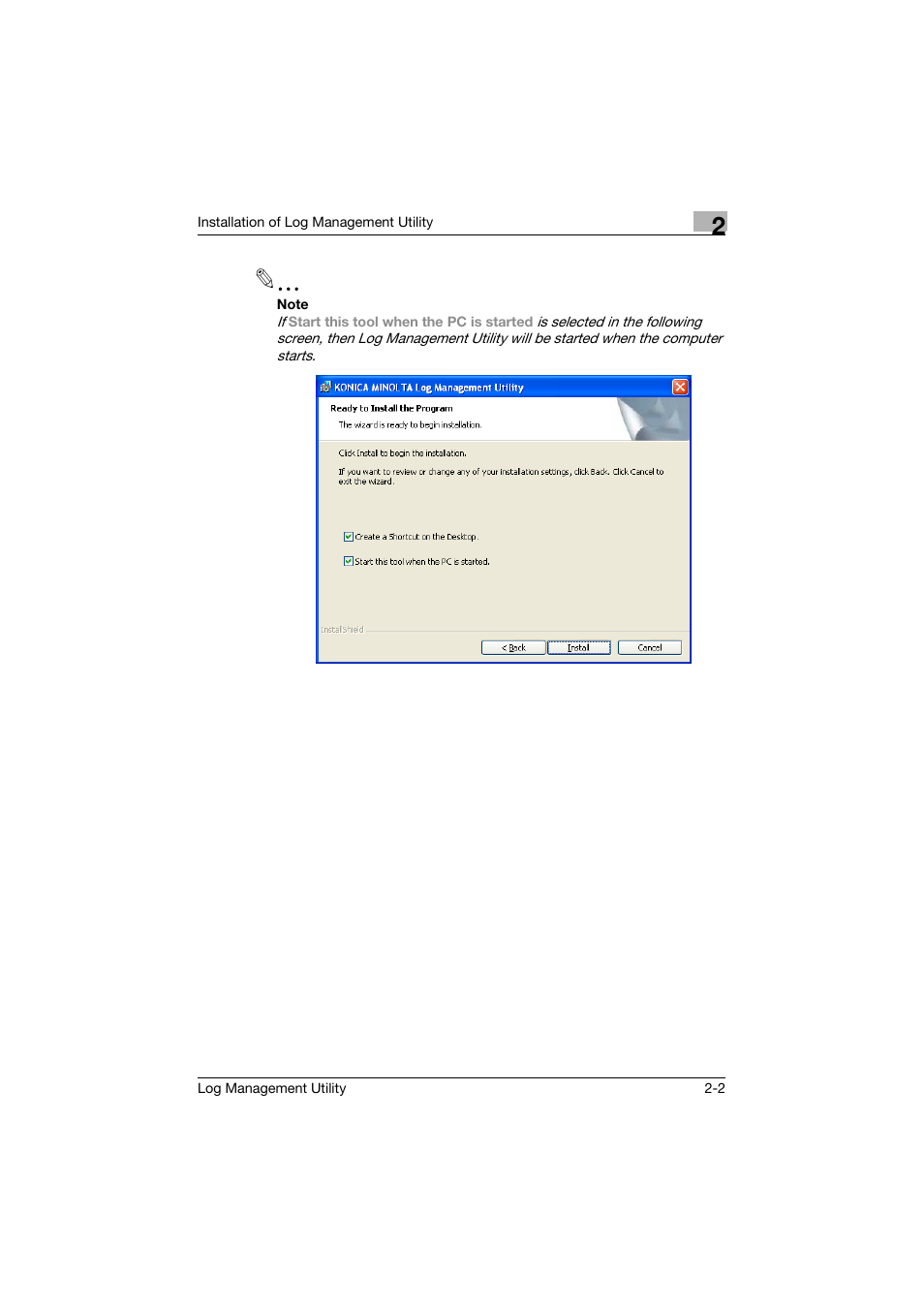 Konica Minolta PageScope Log Management Utility User Manual | Page 13 / 76
