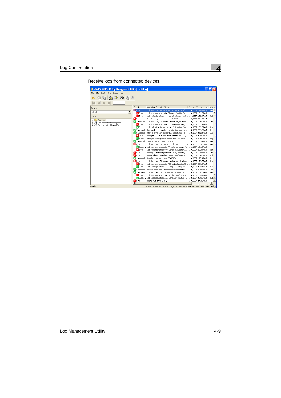 Konica Minolta PageScope Log Management Utility User Manual | Page 30 / 76