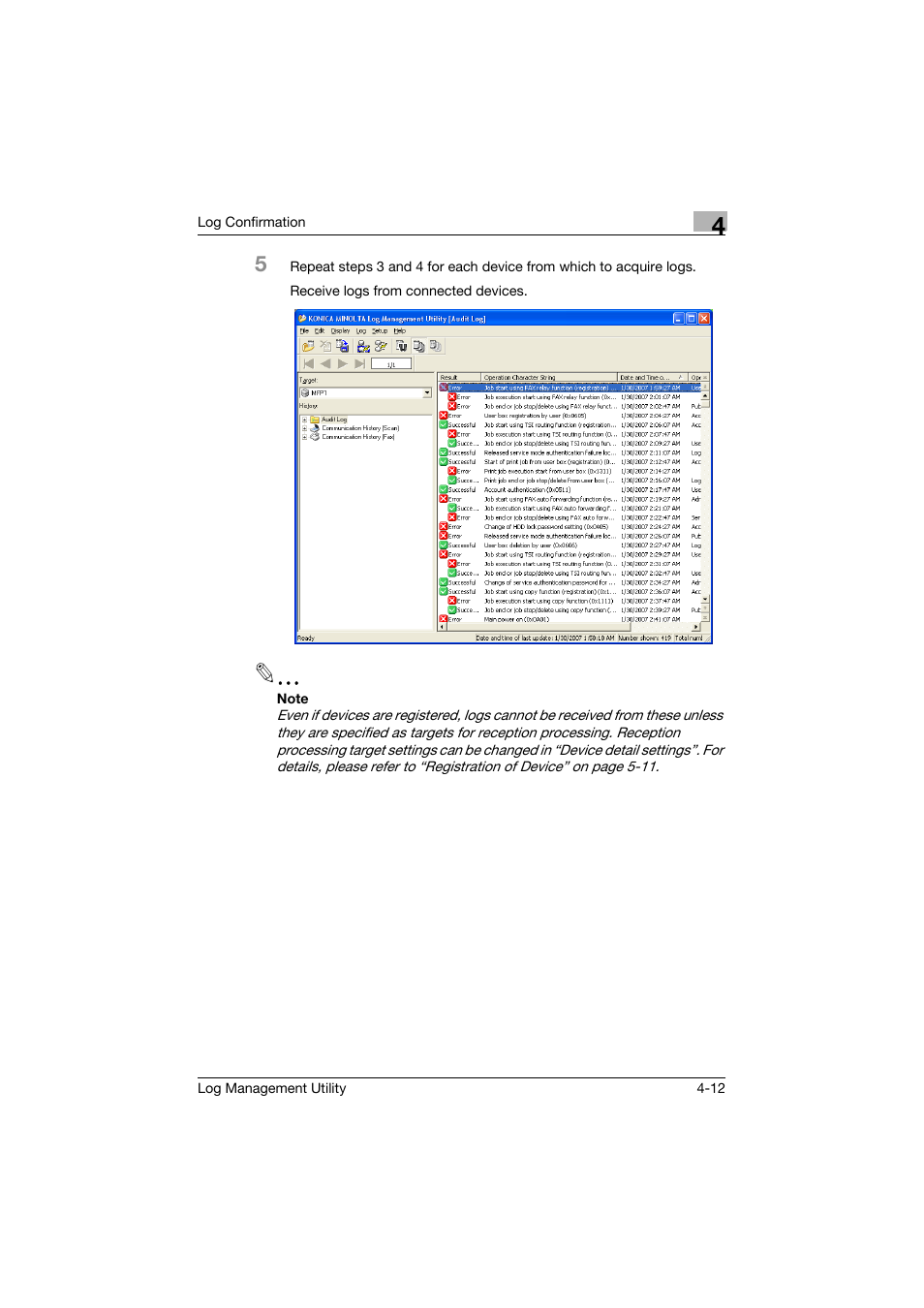 Konica Minolta PageScope Log Management Utility User Manual | Page 33 / 76