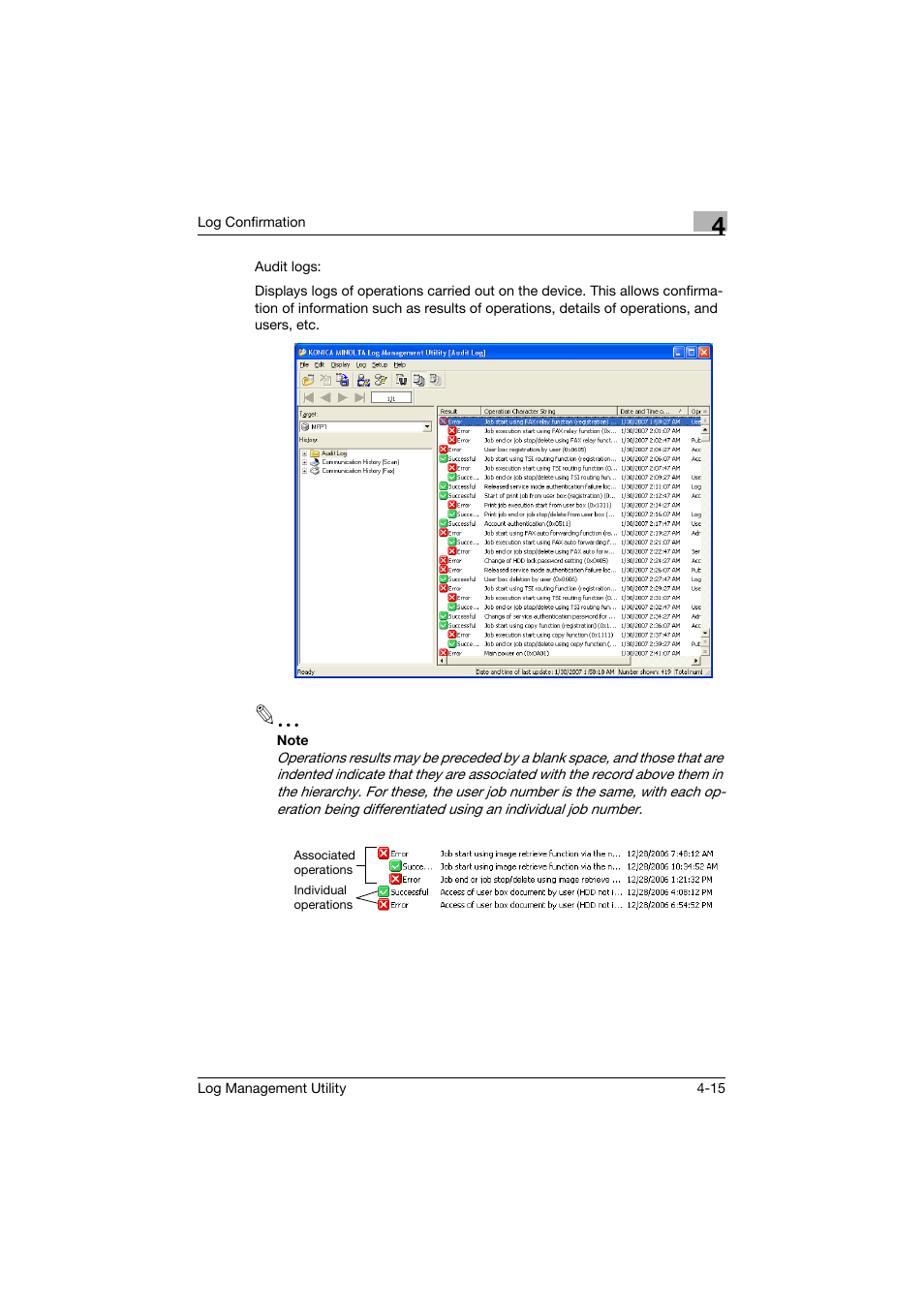 Konica Minolta PageScope Log Management Utility User Manual | Page 36 / 76