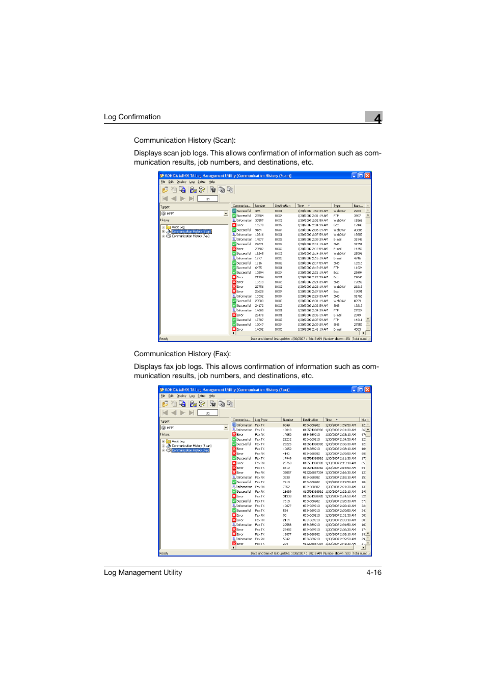 Konica Minolta PageScope Log Management Utility User Manual | Page 37 / 76