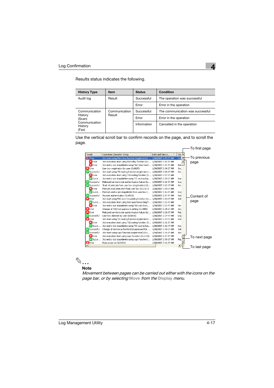 Konica Minolta PageScope Log Management Utility User Manual | Page 38 / 76