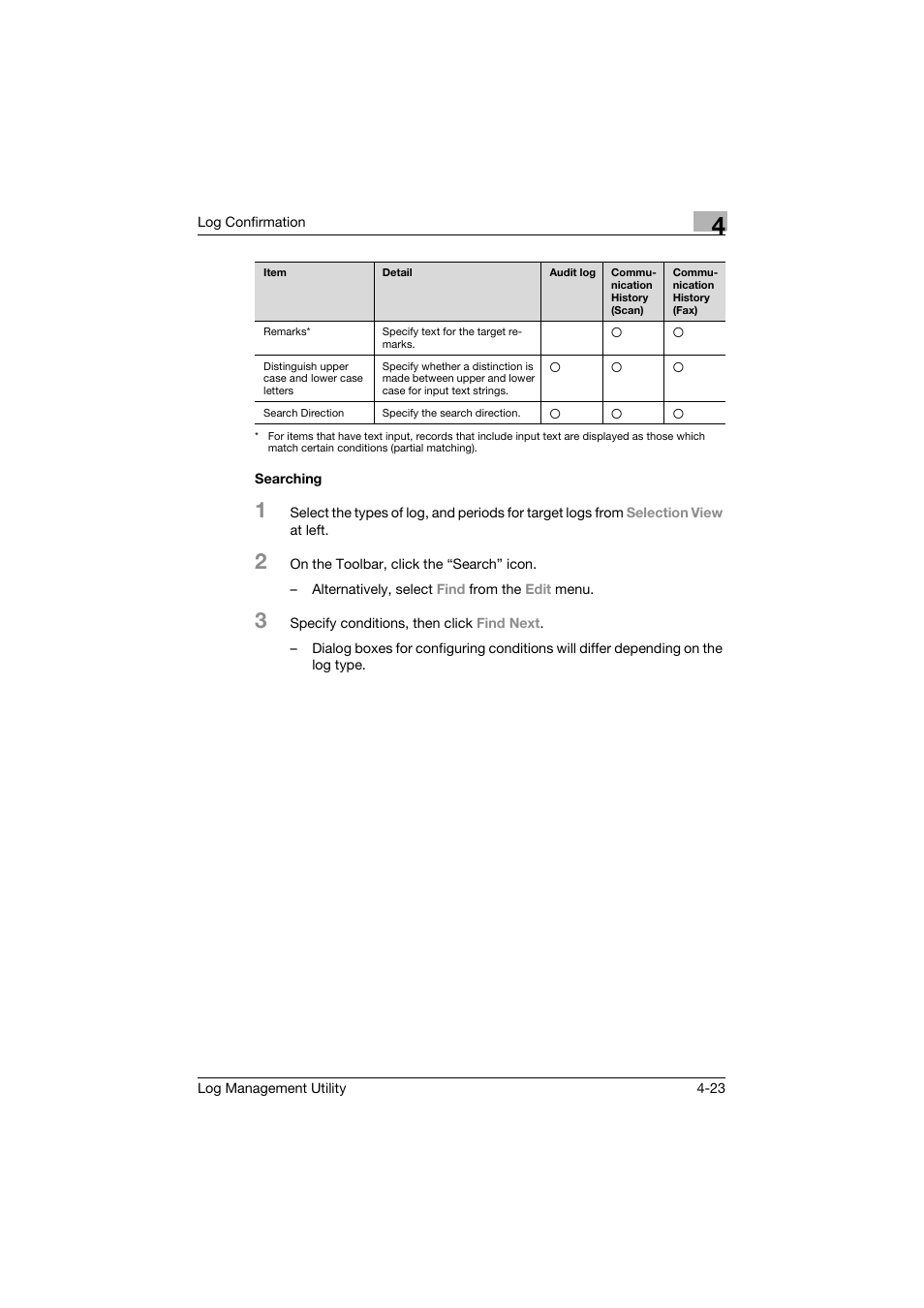 Konica Minolta PageScope Log Management Utility User Manual | Page 44 / 76