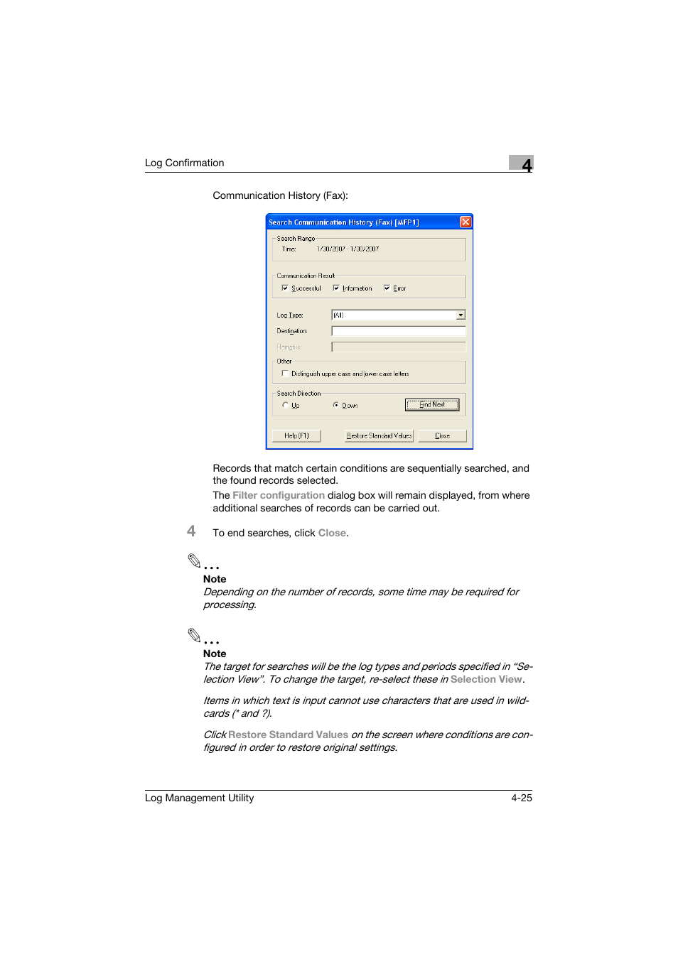 Konica Minolta PageScope Log Management Utility User Manual | Page 46 / 76