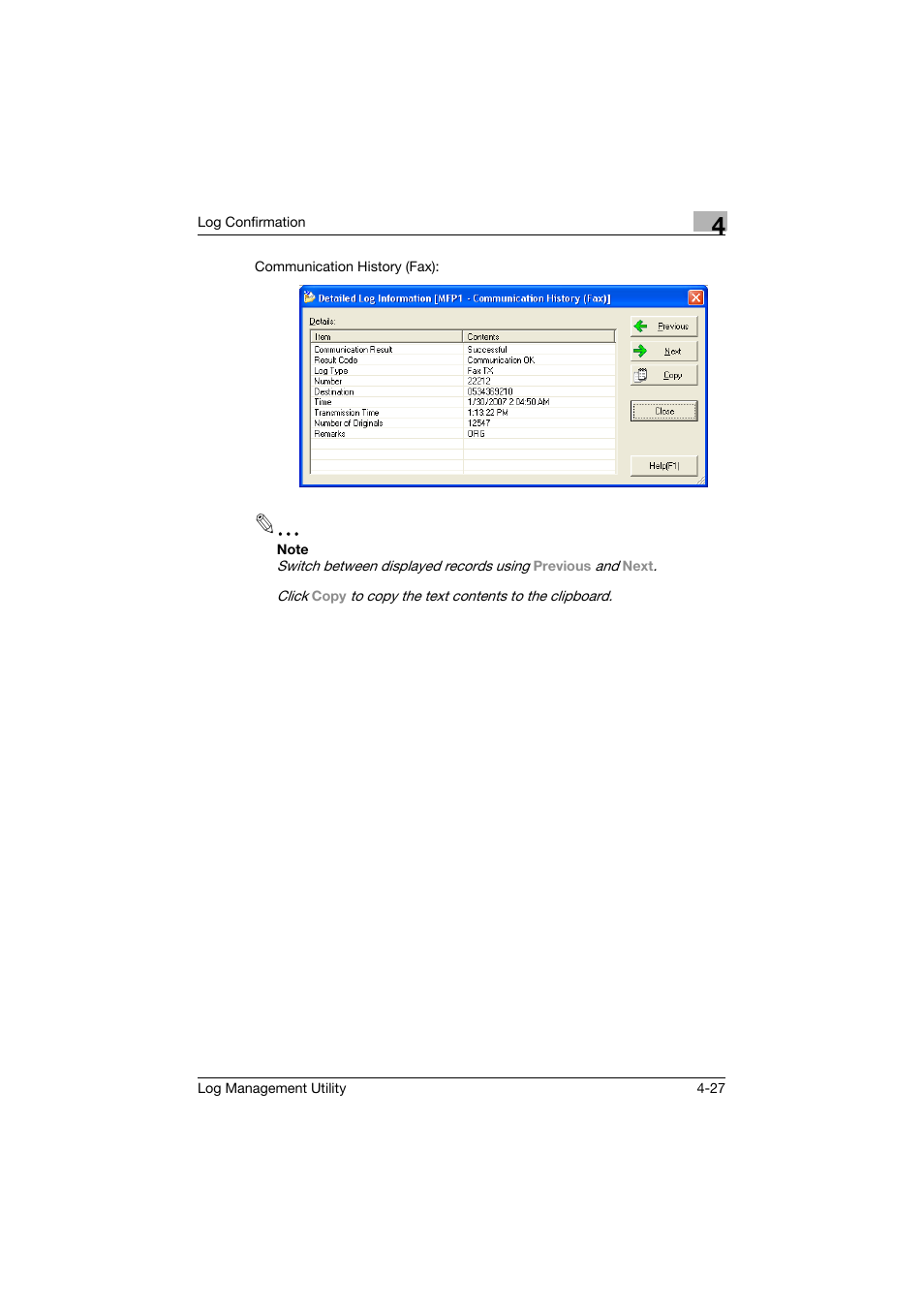 Konica Minolta PageScope Log Management Utility User Manual | Page 48 / 76