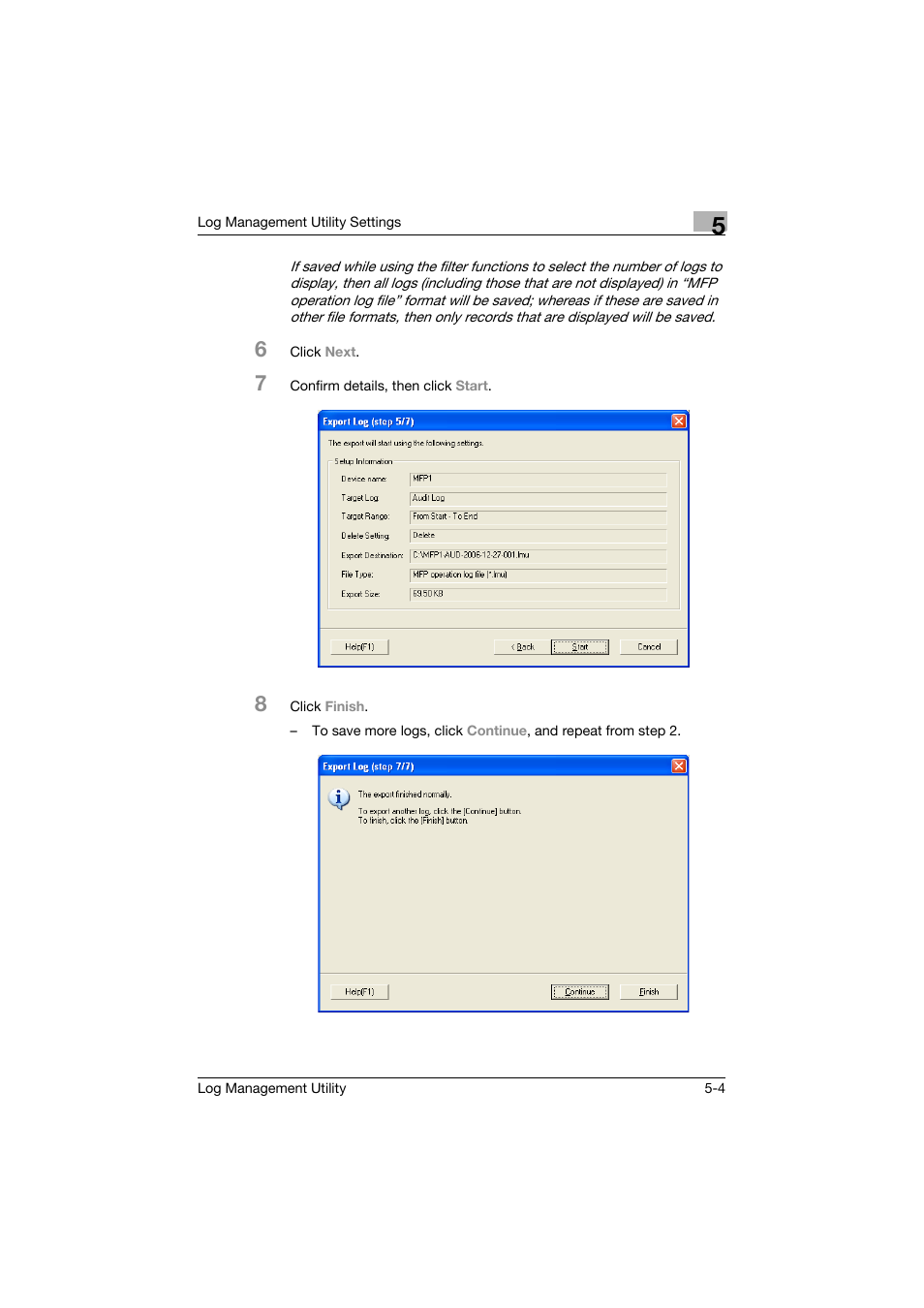 Konica Minolta PageScope Log Management Utility User Manual | Page 53 / 76