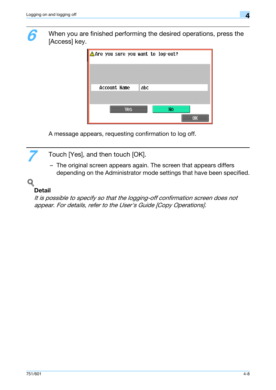 Konica Minolta bizhub 601 User Manual | Page 100 / 101