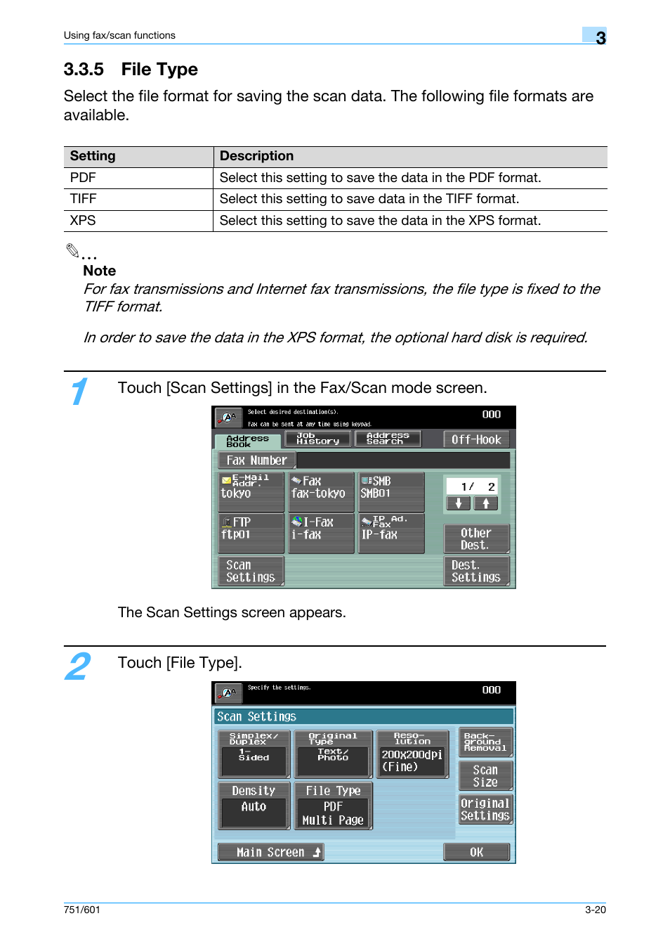 5 file type, 5 file type -20 | Konica Minolta bizhub 601 User Manual | Page 82 / 101