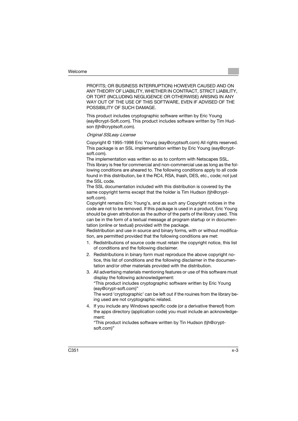 Konica Minolta BIZHUB C351 User Manual | Page 4 / 94