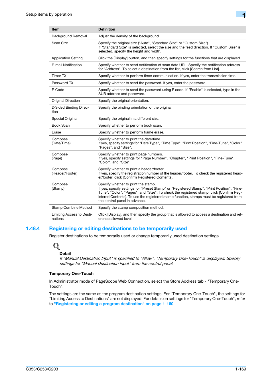 Temporary one-touch | Konica Minolta bizhub C353 User Manual | Page 182 / 220