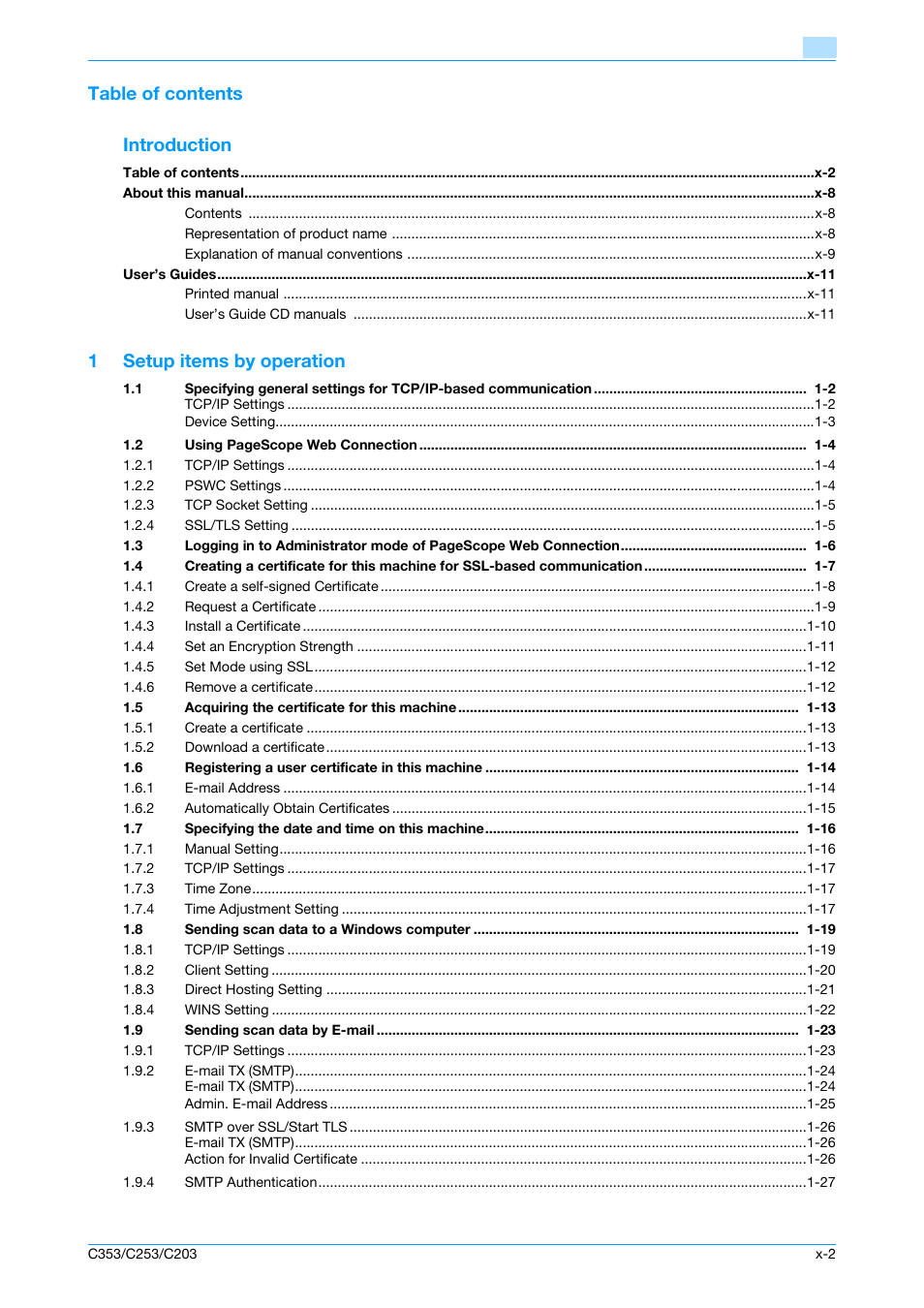 Konica Minolta bizhub C353 User Manual | Page 3 / 220