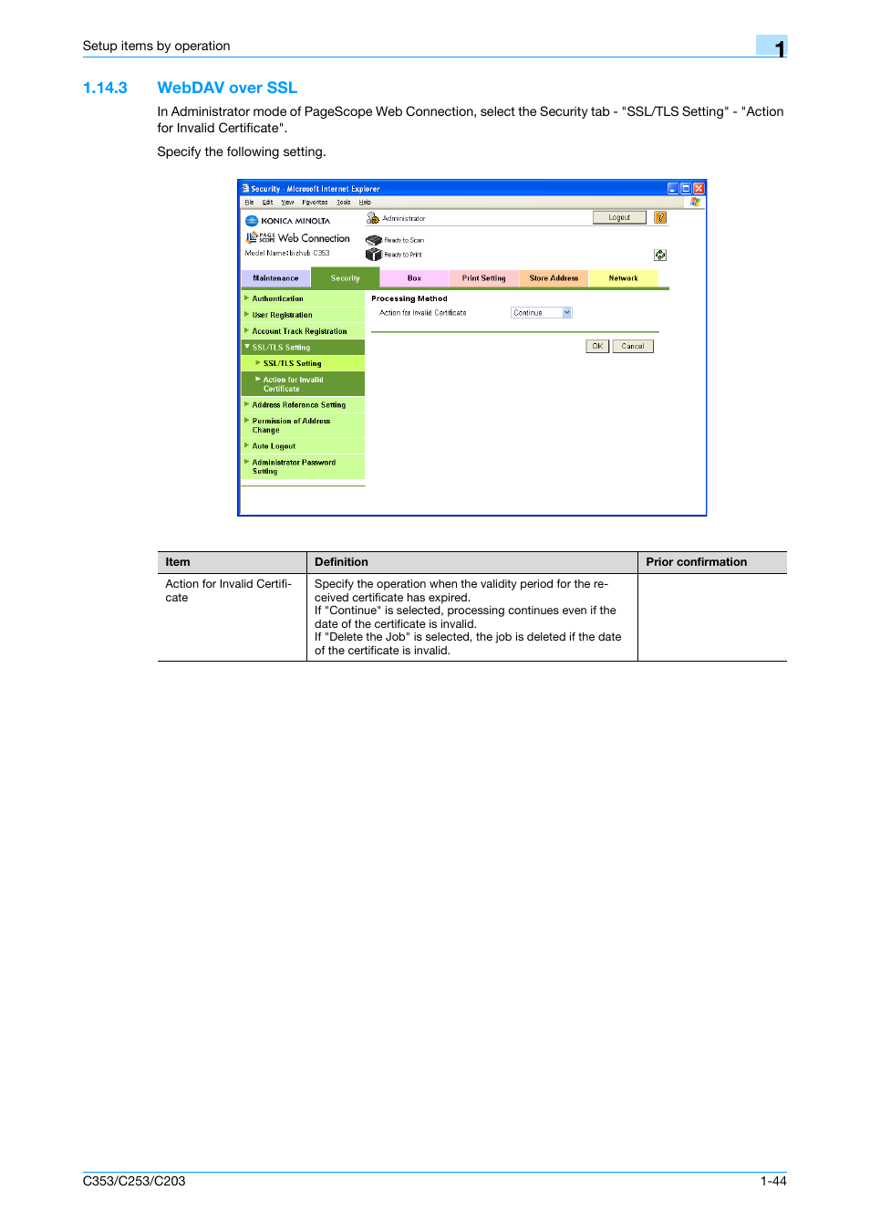 3 webdav over ssl, Webdav over ssl -44, Webdav over ssl | Konica Minolta bizhub C353 User Manual | Page 57 / 220